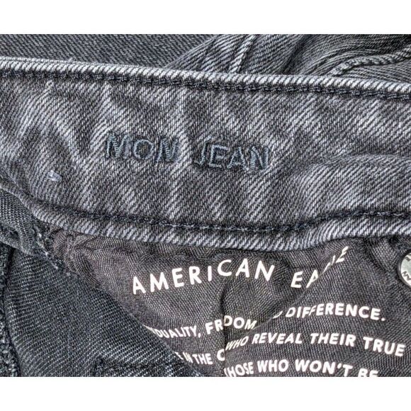(3/$35) American Eagle Size 00 Regular Skinny Stretch Grey Denim Mom Jeans - Picture 5 of 12